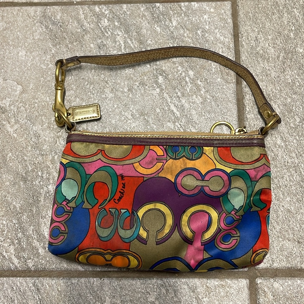 Coach Colorful Patterned Wristlet - Picture 2 of 4